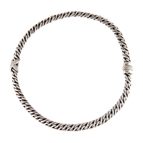 David Yurman Diamond X Vintage Wheat Chain Necklace - Picture 9 of 10